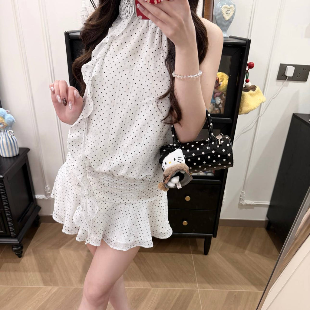 Halter-neck Short Dress