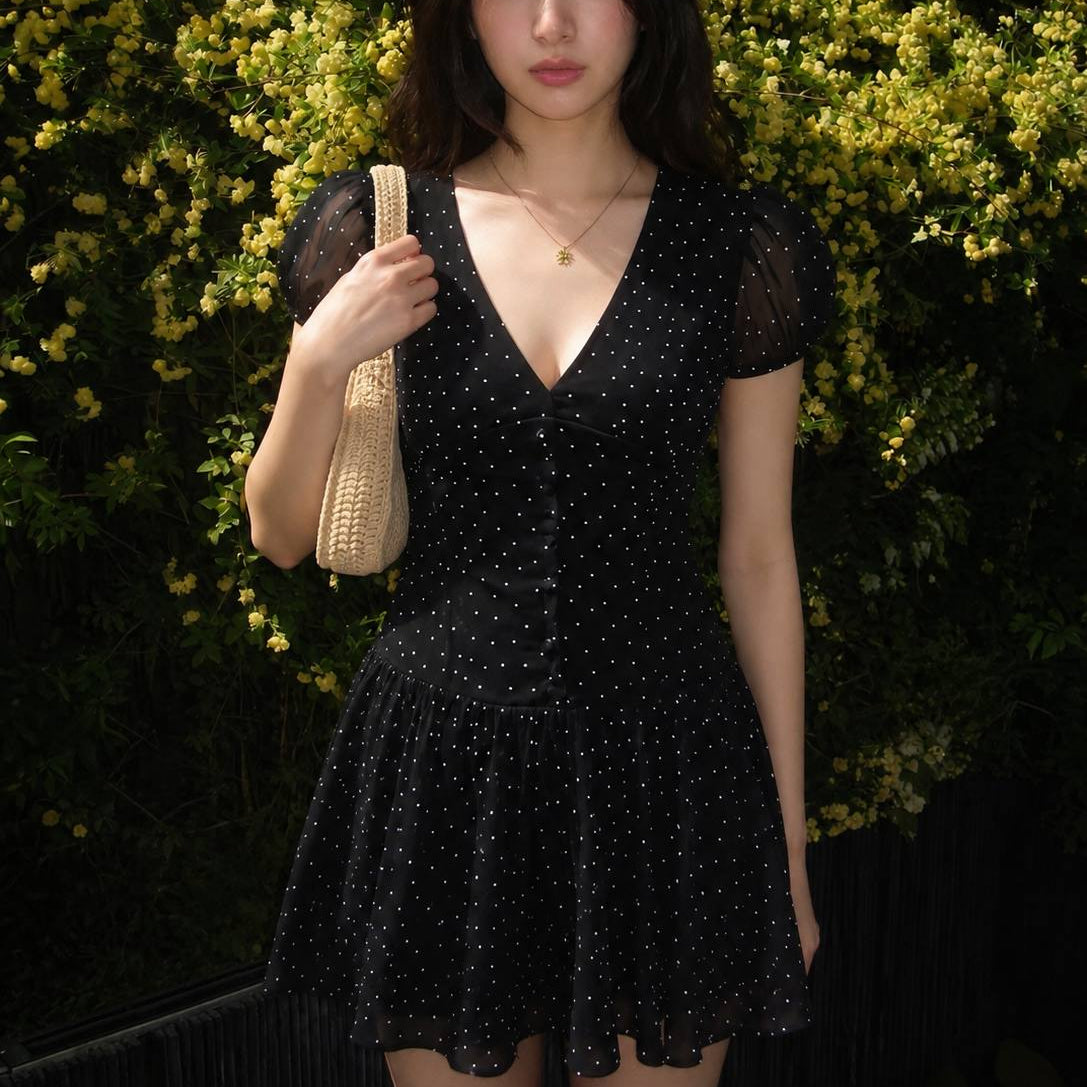 Polka-dot Black