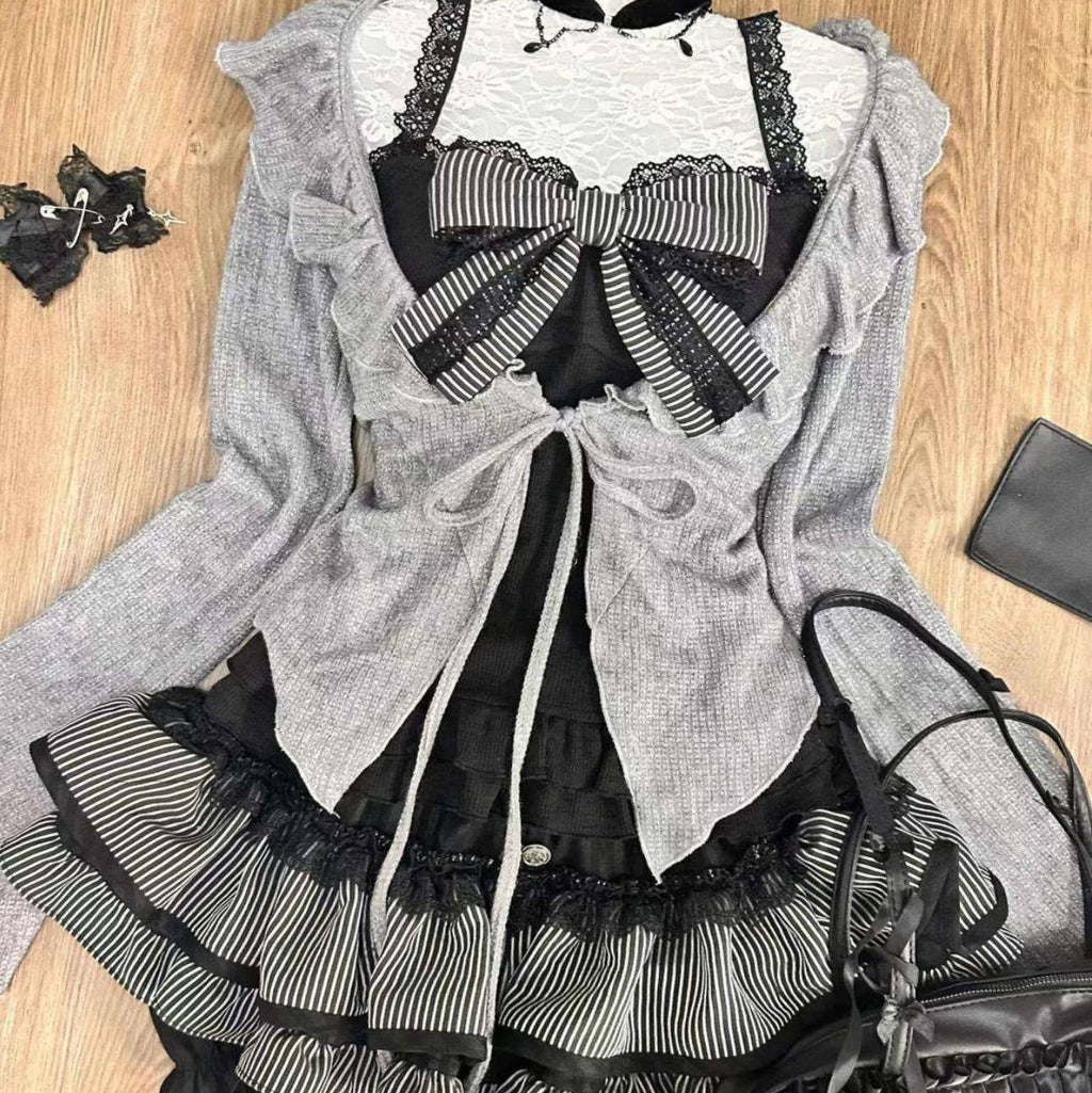 Victorian Gothic Bow & Ruffle