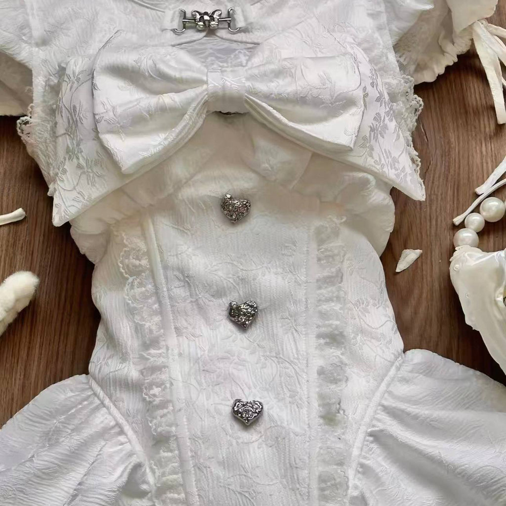 White Lace Bow