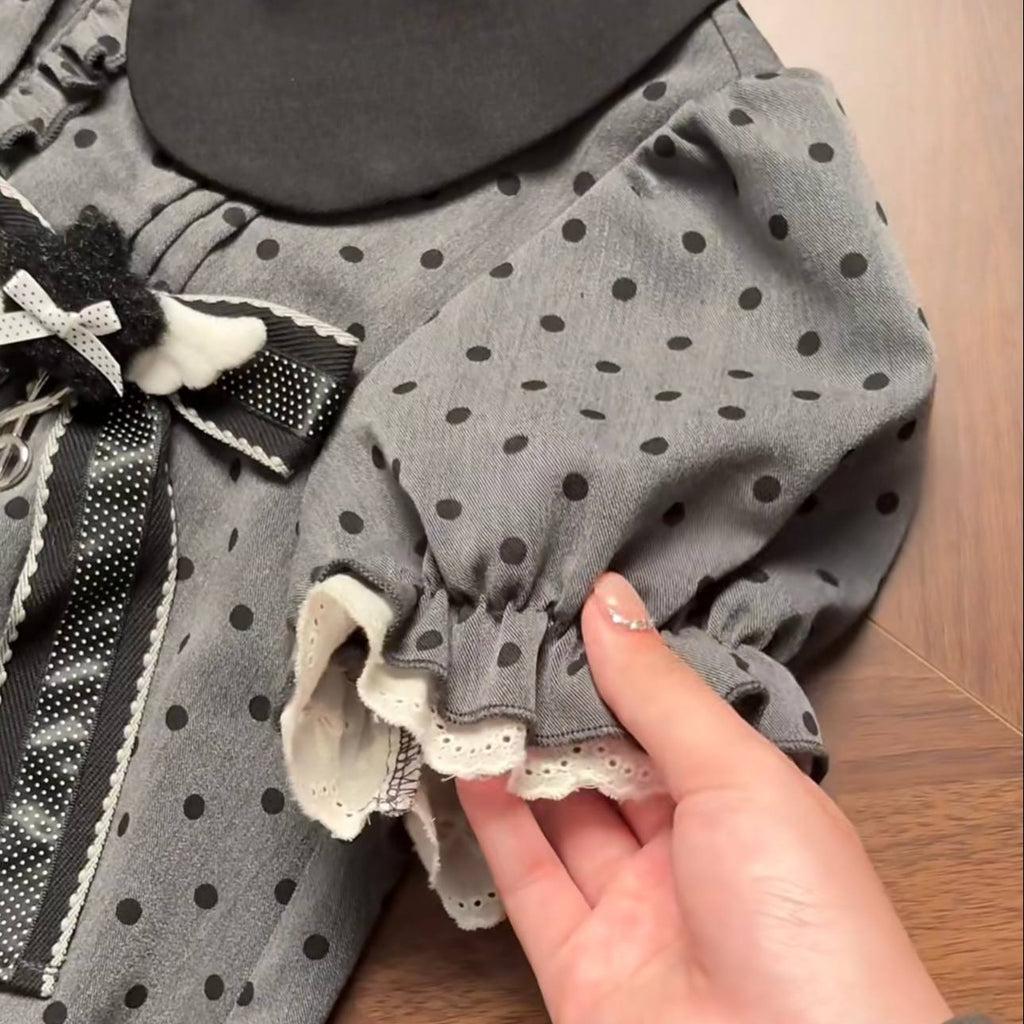 Gray Polka-dot