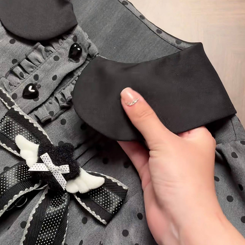 Gray Polka-dot