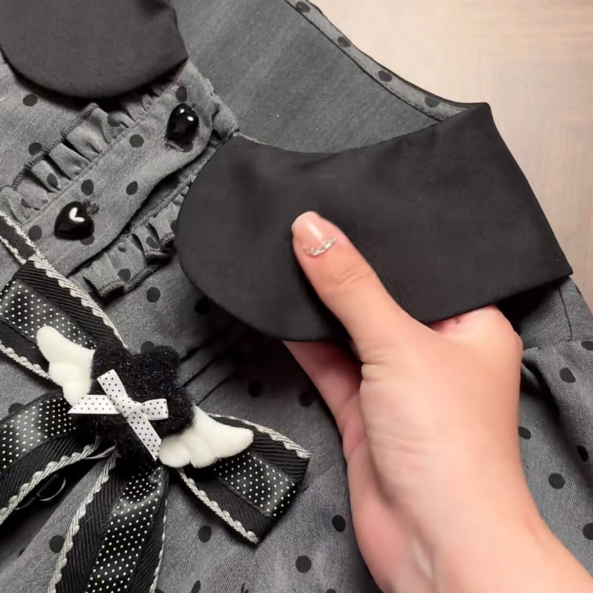 Gray Polka-dot