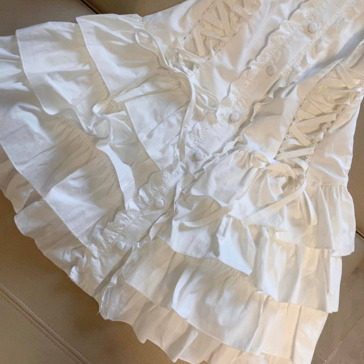 Lace Trimmed Ruffle