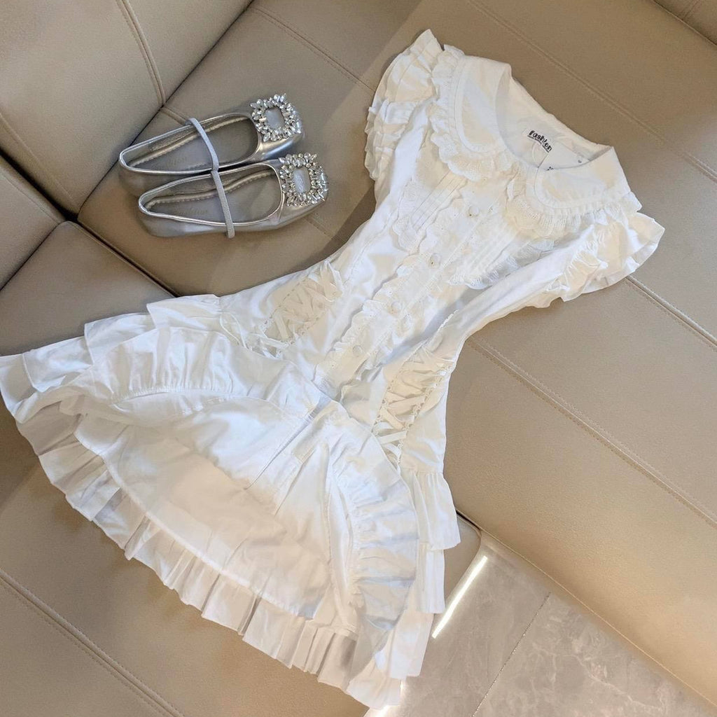 Lace Trimmed Ruffle