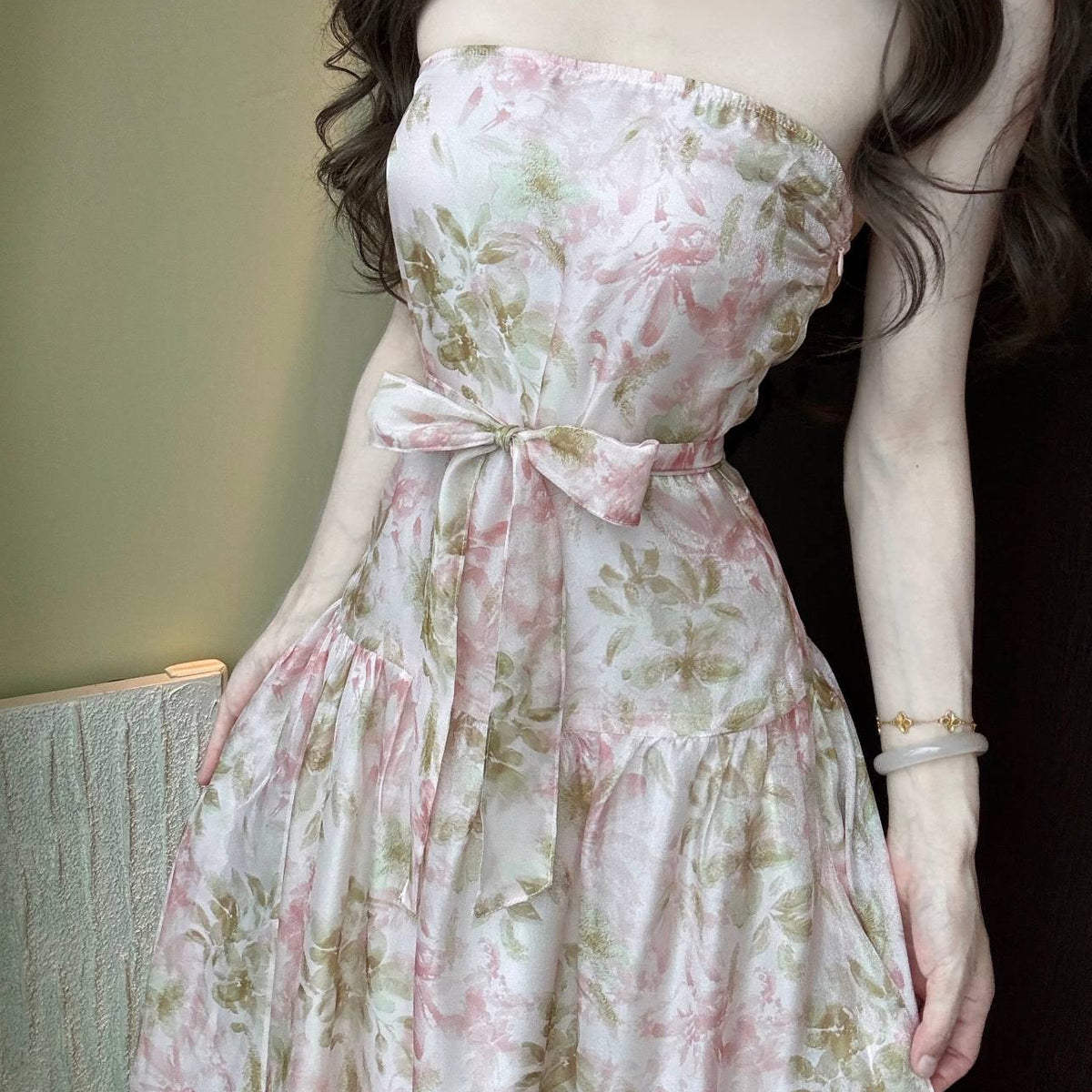 Floral Strapless