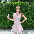 Preppy-style Doll-collar Plaid Dress