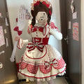 New Red Patchwork Cotton Dress