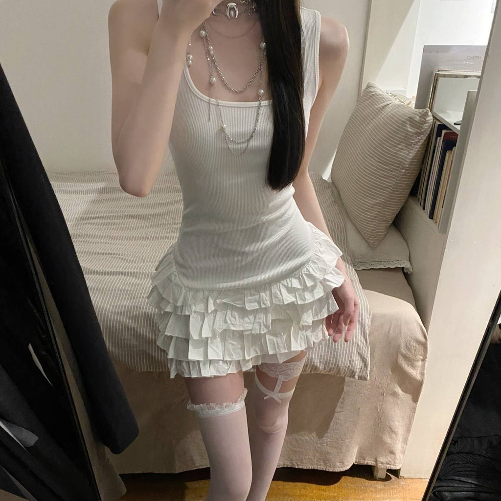 White Lace Slip Dress
