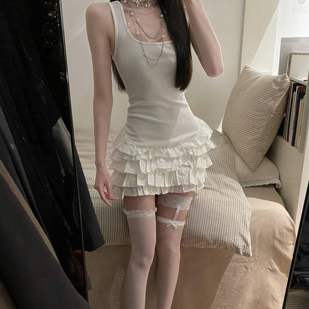 White Lace Slip Dress