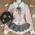 Shirt And Pleated Skirt Two-piece Set