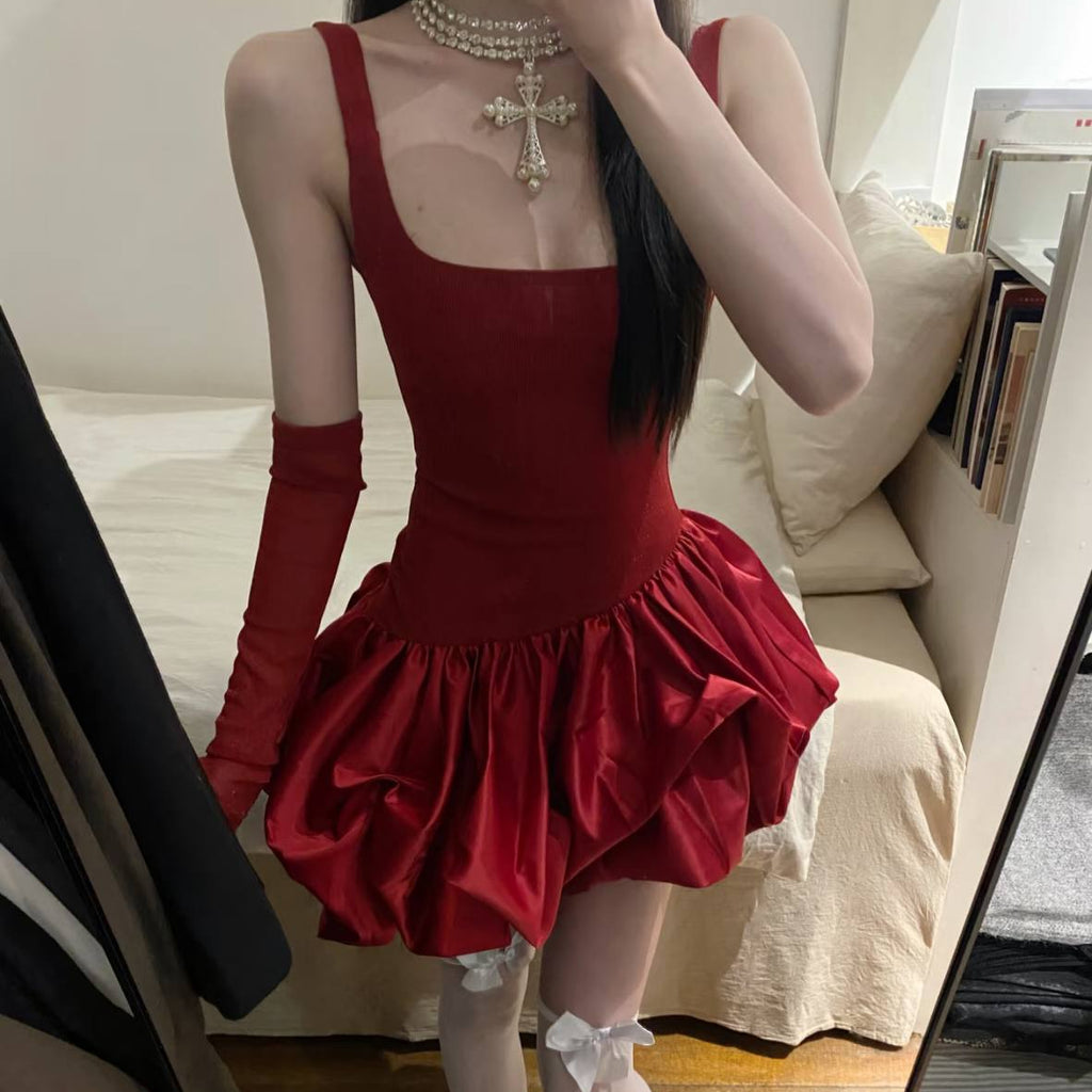Red Slim-Fit Dress