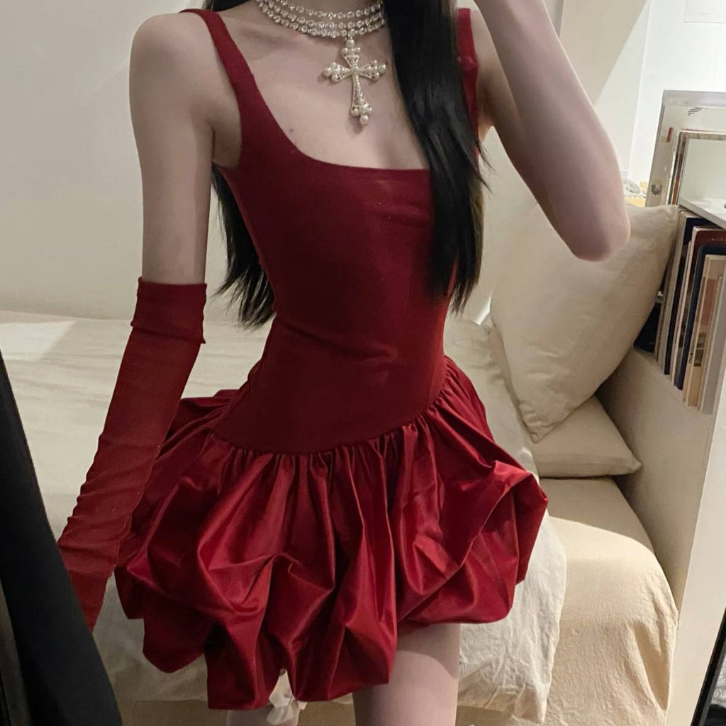 Red Slim-Fit Dress