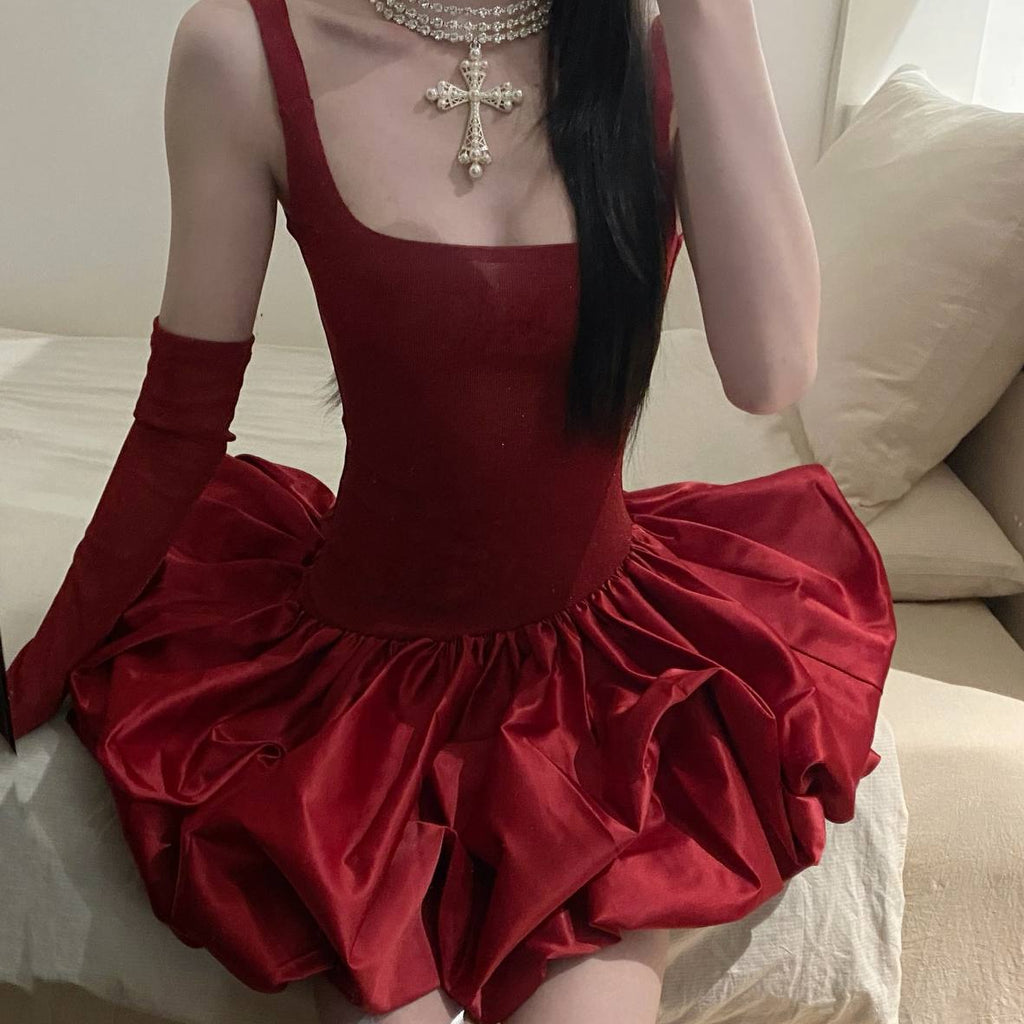 Red Slim-Fit Dress