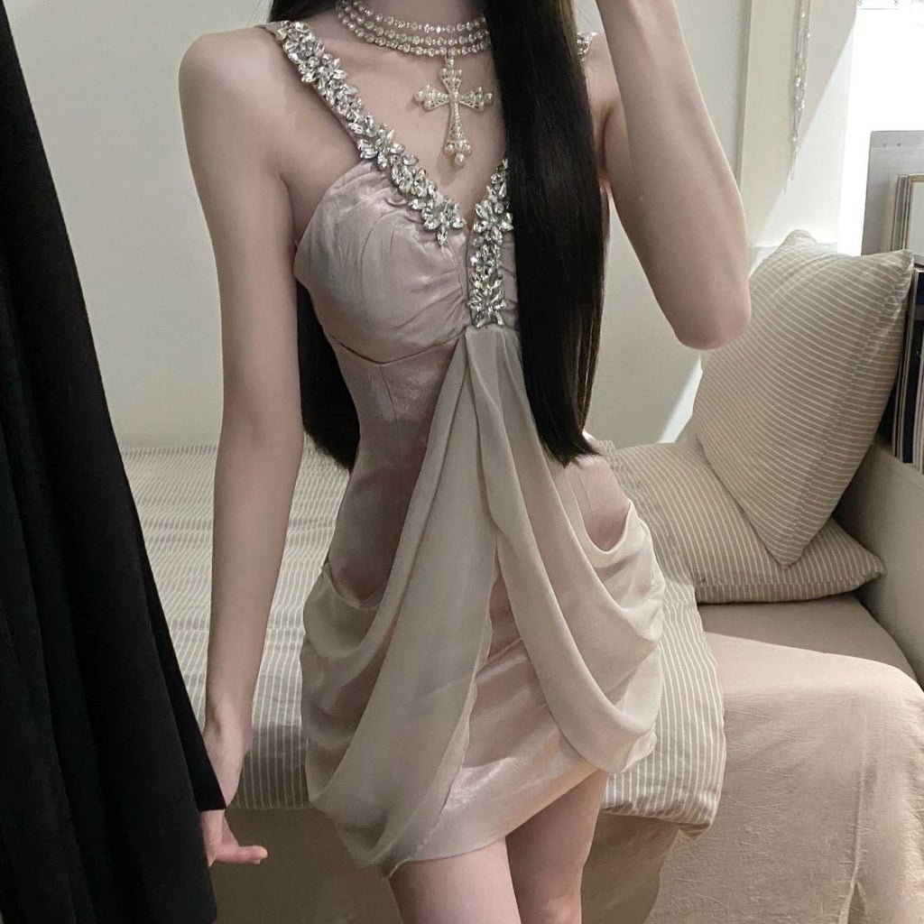 neck Dress With Trim